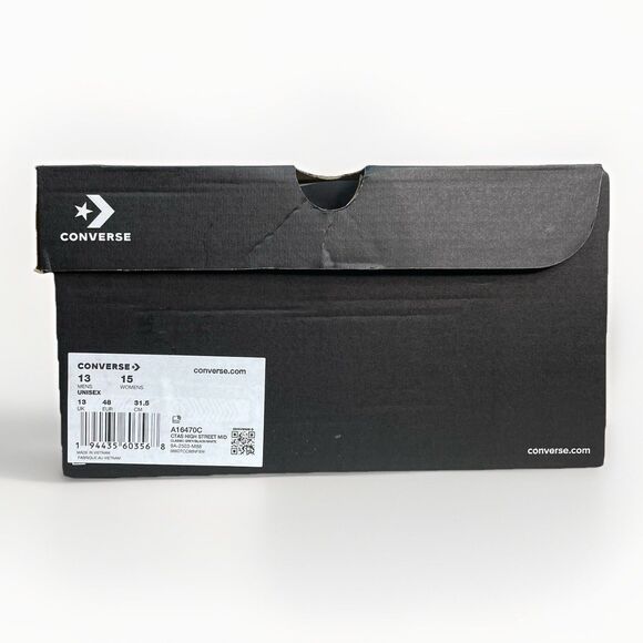 Converse Chuck Taylor CTAS High Street Mid Men 13 Shoes Grey Black Sneaker New - Picture 8 of 10